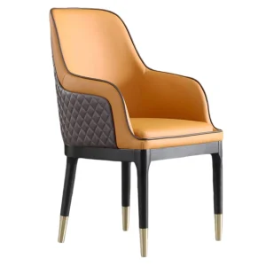 Modern Luxury Leather Dining Chair for Restaurant Cafe Hotel Reception Comfortable Armchair for Indoor Use for Dinning