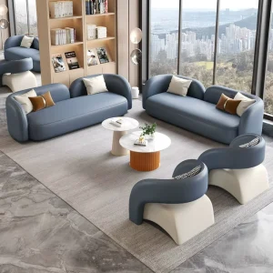 Modern Luxury Leather Sectional Sofa Set for Home School Hotel Office and Hospital