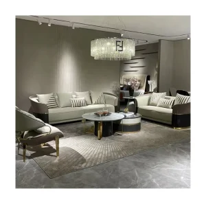 Modern Luxury Leather Sofa Set for Home Bar or Mall for Residential Living Room Furniture