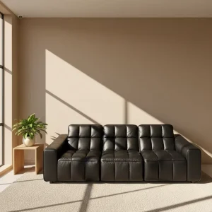 Modern Luxury Living Room Furniture Set New Design Corner Reclining with Genuine Leather Function Sofa