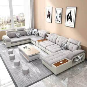Modern Luxury Living Room Furniture Wood design Modern Sofa Set Lounge Suite for Home Use