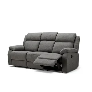 Modern Luxury Living Room Sectional Sofa Set Three Seat Manual Recliner with Water Repellent Fabric for Hotel Apartment Use