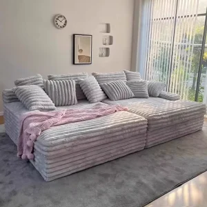 Modern Luxury Living Room Sofa Bed Furniture L Shape 2 3 Seater Corduroy Compression Sponge Foam Recliner in Box Lazy Designs