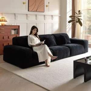 Modern Luxury Living Room Sofa Sectional Set Furniture L Shape 2 3 Seater Corduroy Compression Boneless