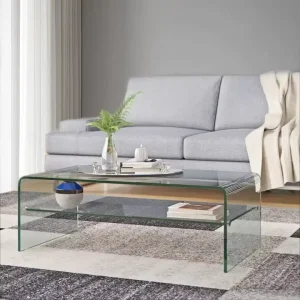 Modern Luxury Living Room Square Folded Glass Center Coffee Table 8/10/12mm