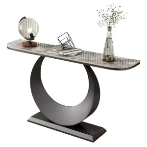 Modern Luxury Metal Corner Marble Top Console Table for Hotel Entryway Living Room