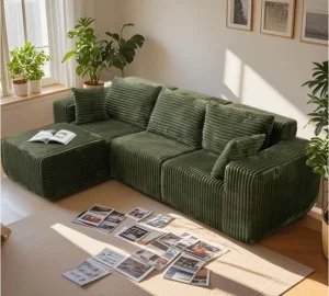 Modern Luxury Modular Fabric Square Shaped Adjustable Durable Sofa Bed Set with Foam Filling for Home Living Room and Hotel