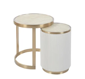 Modern Luxury Nesting Round Coffee Table Living Room Furniture Set Center End Table Nordic Style Fashion End Table Set