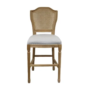 Modern Luxury Nordic Kitchen Stools Antique Design High Backrest Bar Chair for Home Living Room Restaurant Fabric Material