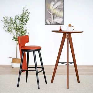 Modern Luxury Nordic Solid Wooded Set Upholstered Dining Chair bar Stool High Chair Foot Cafe Shop Restaurant Chair Cafe Shop