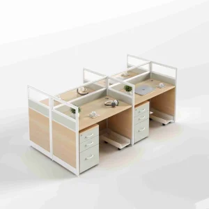 Modern Luxury Oak Wood Aluminum Frame Office Modular Office Desk Office Partition Cubicle Desk