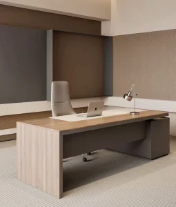 Modern Luxury Office Desk Large Capacity Sky Cherry Series Convertible and Expandable Side Cabinet