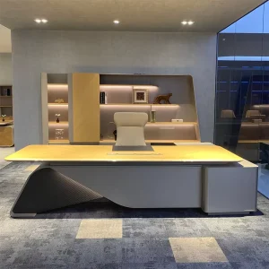 Modern Luxury Office Desk Large L shaped Workstation High end Business Office Desk Furniture