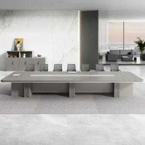 Modern Luxury Office Furniture Set Wooden Meeting Table Chair Hotels Wood Panel Style
