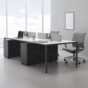 Modern Luxury Office Furniture Work Station Black Open Workspace Bench Desk Office Workstation for 2 4 6 People
