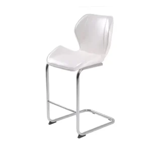Modern Luxury PU Leather Bar Stools with Metal Tube Legs for Home Bar Hotel Dining Living Room Use