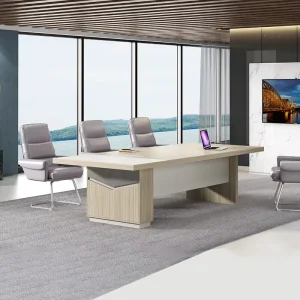Modern Luxury Rectangle Meeting Table Wood Conference Desk for Office Hotel School Boardroom for Meeting Room Booths