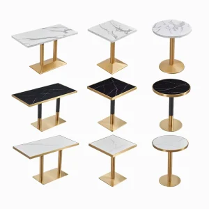 Modern Luxury Restaurant Dining Tables Chairs Furniture Set Hotel Apartment Restaurant Furniture Chairs Tables Metal Wood