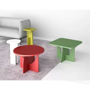 Modern Luxury Round Coffee Table Solid Wood Panel Stylish Home Furniture for Living Room