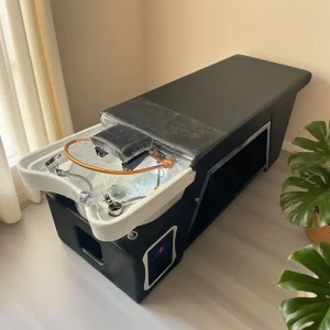 Modern Luxury Salon Beauty Barber Shop Furniture Hair Washing Spa Massage Head Treatment Basin Ceramic Basin Shampoo Bed