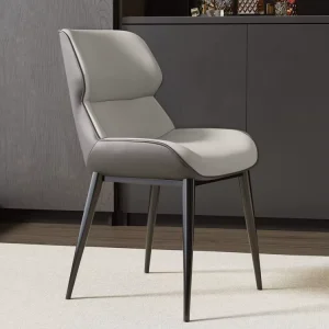 Modern Luxury Simple Design Leather Dining Room Chairs Solid Set for Home or Hotel Use