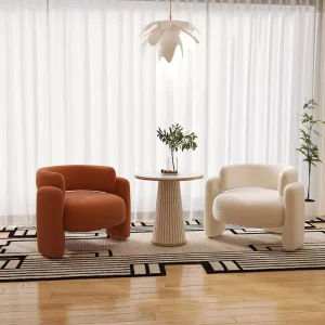Modern Luxury Single Sofa Chair Set for Living Room Balcony Beauty Salon & Clothing Store Reception Desk Furniture