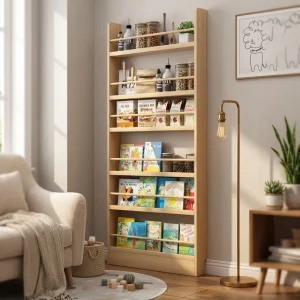 Modern Luxury Solid Wood Eco Friendly Bookshelf Multi Layer Storage Rack School Kids Room Organizer Home Office Furniture