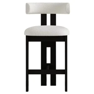 Modern Luxury Solid Wood High Bar Stool Chairs Adjustable Armrest Durable Design Customized Color Home Dining Living Room Cafe