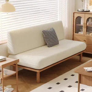Modern Luxury Square Three Seat Solid Wood Sponge Filled Leather Cover Outdoor Sofa Set Hotel Apartment School Living Room Use