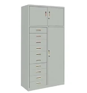 Modern Luxury Style High Quality Steel White Environmental Powder Coated ISO14001 Certified Knocked down Structure File Cabinet