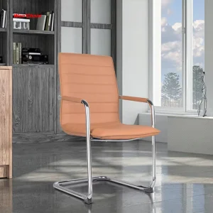 Modern Luxury Synthetic Leather Conference Chair for Home Office Use Chrome Base Durable Office Furniture
