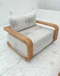 Modern Luxury Teak Wood Outdoor Sofa Set for Hotel Apartment Farmhouse and Park Use Eco Friendly and Durable