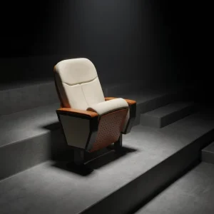 Modern Luxury Theater VIP Seating Durable Fabric Padded Solid Wood Auditorium Chair Church School Hotel Living Room Use