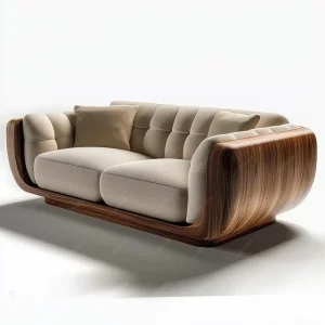 Modern Luxury Upholstered Corner Sofa Set for Living Room and Villa Eco Friendly Two Seat Sofa