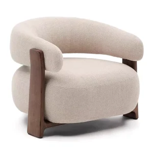 Modern Luxury Upholstered Cotton Solid Wood Guest Chair for Hotel Living Room