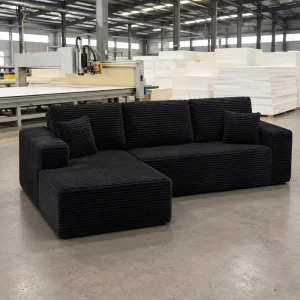 Modern Luxury Velvet L Shaped Compressed Sofa Durable Adjustable Boneless Couch High Density Sponge Sofa Bed