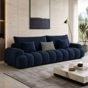 Modern Luxury Velvet Living Room Sectional Sofa Set L Shape 3 Seater Chenille Wood Legs Comfortable Durable Hotel Indoor