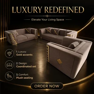 Modern Luxury Velvet Sofa Set Upholstered Lounge Couch Suite for Living Room Hotel Lobby
