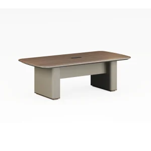 Modern Luxury Wooden Conference Table with Power Outlet for Office Meeting Room