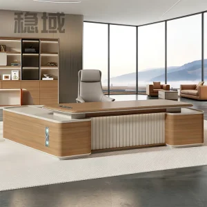 Modern Luxury Wooden Modular Executive Office Desk for CEO and Boss Durable Eco Friendly Computer Desk