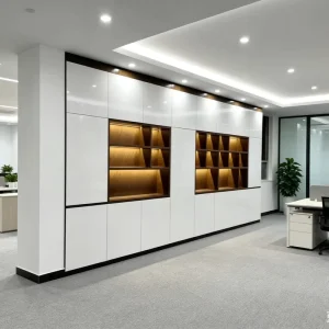 Modern MDF Commercial Storage Cabinet Doors for Office Hospital School Hotel Kitchen Dining Use Files Bags Display Shelving
