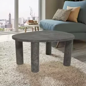 Modern MDF Oval Coffee Table 3D Sticker Eco Friendly Living Room Furniture
