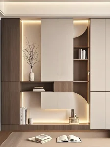 Modern MDF Wooden Stackable Eco Friendly Space Saving Shoe Cabinet for Small Apartment Home Living Room Furniture Sliding Door