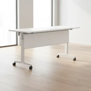 Modern MFC Tabletop Training Table with Sturdy Metal Frame Legs for Office and Classroom