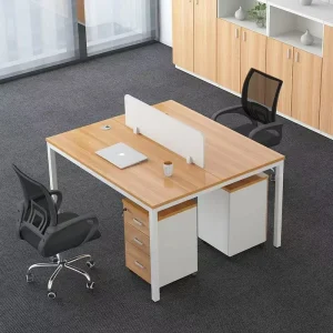 Modern MFC Wood Panel Office Furniture Durable Iron Frame Executive Manager Desk for CEO Workstation Use