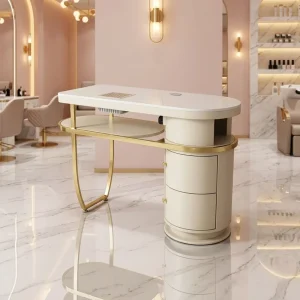 Modern Marble Top Nail Art Beauty Salon SPA Furniture Nail Tech Desk Manicure Table and Chair Set
