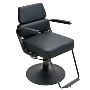 Modern Matte Black Hydraulic Barber Chair Reclining Salon Chair for Hair Stylist Professional Barber Shop Equipment