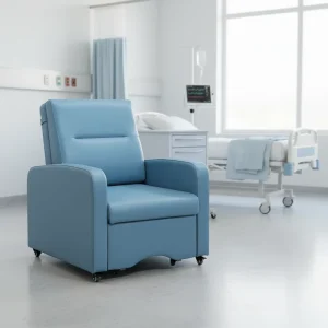 Modern Medical Recliner Infusion Chair Equipped USB Charging IV Pole Easy Clean Fabric Eco Friendly Hospital Dialysis Center