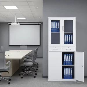 Modern Medium Sized Two Drawer Cold Rolled Steel Metal Filing Cabinet for Office Home Kitchen & Gym Use