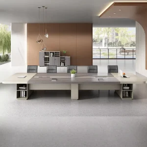 Modern Meeting Room Custom Seat Conference Table and Chairs for Hotel School Hospital Use 20 Person
